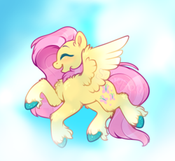 Size: 760x700 | Tagged: safe, artist:sekuponi, derpibooru import, fluttershy, pegasus, pony, g4, chest fluff, colored hooves, cute, female, flying, mare, shyabetes, solo, unshorn fetlocks, wing fluff, wings