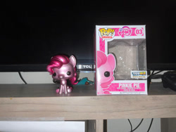 Size: 828x621 | Tagged: safe, artist:thebronypony123, derpibooru import, pinkie pie, g4, box, female, figure, funko, funko pop!, merchandise, solo, toy