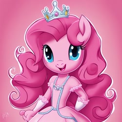 Size: 1024x1024 | Tagged: safe, ai content, derpibooru import, machine learning generated, pinkie pie, anthro, g4, princess pinkie pie, prompter:princessoflovepinkyt