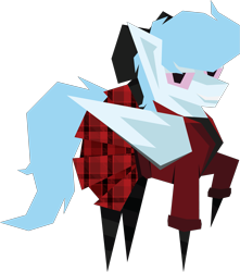 Size: 2055x2322 | Tagged: safe, derpibooru import, oc, oc only, oc:file folder, pegasus, crossdressing, flannel, flannel shirt, flannel skirt, male, simple background, solo, stallion, transparent background