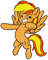 Size: 334x422 | Tagged: safe, artist:noi kincade, derpibooru import, oc, oc only, oc:firey ratchet, pegasus, pony, male, pose, simple background, solo, transparent background