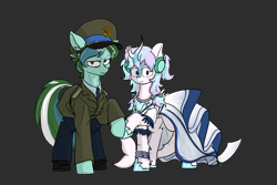 Size: 4724x3150 | Tagged: safe, artist:china consists of them!, derpibooru import, oc, oc:cobalt-rose, oc:tracer wake, pegasus, pony, 2024 community collab, clothes, derpibooru community collaboration, hybrid oc, kirinshark, military, pla, uniform