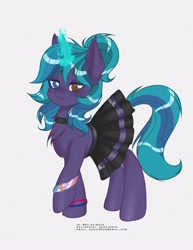 Size: 2550x3300 | Tagged: safe, artist:sushimeko, derpibooru import, oc, pony, unicorn, clothes, horn, pride, pride flag, skirt, solo, unicorn oc