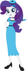 Size: 230x567 | Tagged: safe, artist:sturk-fontaine, derpibooru import, rarity, human, fanfic:her way with words, equestria girls, g4, base used, beret, breasts, cleavage, clothes, dress, hand on hip, hat, latex, latex dress, lipstick, simple background, solo, white background