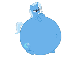 Size: 3264x2448 | Tagged: safe, artist:simonstudio587, derpibooru import, trixie, unicorn, g4, female, inflation, simple background, solo, spherical inflation, transparent background