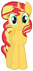 Size: 1819x3879 | Tagged: safe, artist:benpictures1, sunset shimmer, pony, unicorn, series:shimmerverse, a dog and pony show, alternate timeline, alternate universe, cute, female, mare, shimmerbetes, simple background, solo, transparent background, vector