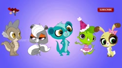 Size: 686x386 | Tagged: safe, artist:super finger family, derpibooru import, spike, dragon, gecko, rabbit, skunk, g4, animal, barely pony related, buttercream sunday, dc comics, finger family, littlest pet shop, mongoose, no pony, pepper clark, sunil nevla, superman, vinnie terrio, wat, youtube link