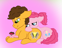 Size: 671x518 | Tagged: source needed, safe, artist:hollymau, derpibooru import, cheese sandwich, pinkie pie, oc, earth pony, pony, g4, baby, baby pony, cheesepie, female, foal, male, mare, offspring, parent:cheese sandwich, parent:pinkie pie, parents:cheesepie, shipping, stallion, straight