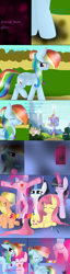 Size: 1000x3900 | Tagged: source needed, safe, artist:septicmelon, derpibooru import, applejack, fluttershy, pinkie pie, rainbow dash, rarity, twilight sparkle, twilight sparkle (alicorn), alicorn, earth pony, pegasus, pony, unicorn, comic:rainbow mare dash, g4, comic, female, implied shipping, implied soarin', implied soarindash, implied straight, mane six, mare, preggo dash, pregnant