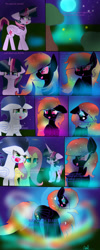 Size: 565x1414 | Tagged: source needed, safe, artist:septicmelon, derpibooru import, fluttershy, rainbow dash, soarin', twilight sparkle, twilight sparkle (alicorn), alicorn, pegasus, pony, comic:rainbow mare dash, g4, comic, female, male, mare, nightmare rainbow dash, nightmarified, shipping, soarindash, stallion, straight