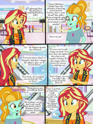 Size: 768x1024 | Tagged: source needed, safe, artist:ilaria122, derpibooru import, lightning dust, sunset shimmer, human, comic:a mysterious rival, equestria girls, g4, comic, female