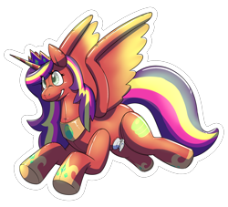 Size: 2200x2000 | Tagged: safe, artist:rawr, derpibooru import, oc, oc only, oc:princess hotcakes, oc:radiant hotcakes, alicorn, inflatable pony, pony, alicorn oc, crown, female, grin, high res, inflatable, jewelry, pool toy, regalia, simple background, small, smiling, solo, transparent background