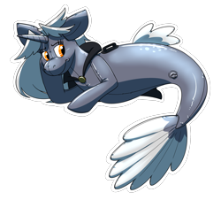 Size: 2100x1900 | Tagged: safe, artist:rawr, derpibooru import, oc, oc only, oc:virmare, hippocampus, inflatable pony, merpony, unicorn, inflatable, pool toy, simple background, solo, transparent background, unamused