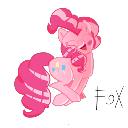 Size: 5000x5000 | Tagged: safe, artist:foxnoobb, derpibooru import, pinkie pie, earth pony, pony, g4, absurd resolution, blushing, eyes closed, female, happy, mare, open mouth, simple background, solo, teeth, transparent background