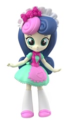 Size: 668x1234 | Tagged: safe, artist:andrew hickinbottom, derpibooru import, bon bon, sweetie drops, equestria girls, g4, clothes, cute, doll, dress, equestria girls minis, female, simple background, solo, toy, white background
