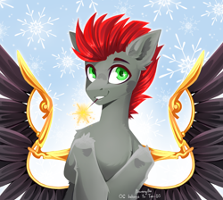 Size: 3000x2692 | Tagged: safe, artist:buvanybu, derpibooru import, oc, oc only, oc:tan-dreamstiller, pony, artificial wings, augmented, solo, wings