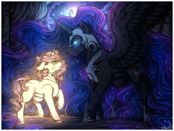 Size: 1280x960 | Tagged: safe, artist:binibean, derpibooru import, nightmare moon, alicorn, pony, g4