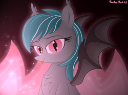 Size: 4032x3016 | Tagged: safe, artist:rainbowšpekgs, derpibooru import, oc, oc only, oc:malachite cluster, bat pony, :p, bat pony oc, bat wings, fire, glowing, glowing eyes, male, solo, spread wings, tongue, tongue out, wings