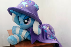 Size: 1844x1233 | Tagged: safe, artist:lanacraft, derpibooru import, trixie, g4, irl, life size, photo, plushie