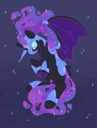 Size: 1280x1686 | Tagged: safe, artist:tottallytoby, derpibooru import, nightmare moon, alicorn, pony, g4, solo, spread wings, wings