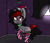 Size: 1163x1000 | Tagged: safe, artist:lazerblues, derpibooru import, oc, oc only, oc:miss eri, earth pony, pony, blushing, choker, christmas, clothes, collar, emo, holiday, holly, holly mistaken for mistletoe, socks, solo, striped socks