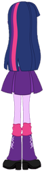 Size: 104x400 | Tagged: safe, artist:backviewer2160, derpibooru import, twilight sparkle, equestria girls, g4, boots, clothes, female, high heel boots, rear view, shirt, shoes, simple background, skirt, solo, white background