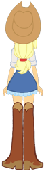 Size: 341x1247 | Tagged: safe, artist:backviewer2160, derpibooru import, applejack, equestria girls, g4, belt, boots, clothes, cowboy boots, cowboy hat, female, hat, high heel boots, rear view, shirt, shoes, simple background, skirt, solo, white background