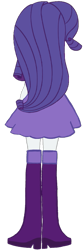 Size: 341x1020 | Tagged: safe, artist:backviewer2160, derpibooru import, rarity, equestria girls, g4, belt, boots, clothes, female, high heel boots, rear view, shirt, shoes, simple background, skirt, solo, transparent background