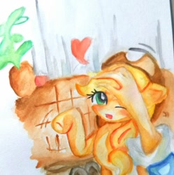 Size: 676x680 | Tagged: safe, artist:applejack_yokai, derpibooru import, applejack, g4