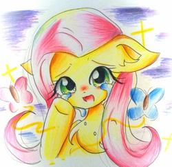 Size: 680x658 | Tagged: safe, artist:applejack_yokai, derpibooru import, fluttershy, pegasus, pony, g4, crying, female, mare, solo