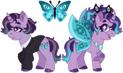 Size: 1024x611 | Tagged: safe, artist:strawberry-spritz, derpibooru import, oc, oc only, oc:ringlet, changedling, changeling, pony, unicorn, offspring, parent:queen chrysalis, simple background, solo, transparent background