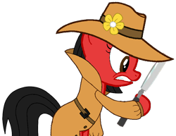 Size: 758x584 | Tagged: safe, artist:mickey1909, derpibooru import, oc, oc only, oc:minnie motion, pony, unicorn, g4, clothes, detective, fedora, female, flower, hat, magnifying glass, simple background, solo, transparent background, trenchcoat