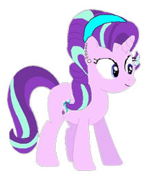 Size: 405x443 | Tagged: safe, derpibooru import, starlight glimmer, pony, unicorn, g4, ear piercing, earring, female, headband, jewelry, mare, piercing, simple background, solo, transparent background