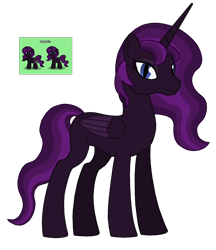 Size: 1400x1619 | Tagged: safe, artist:lonewolf3878, derpibooru import, oc, oc only, oc:nadalia, alicorn, pony, fallout equestria, alicorn oc, artificial alicorn, ashes town, female, horn, pixel art, purple alicorn (fo:e), simple background, slit eyes, solo, sprite, transparent background, wings