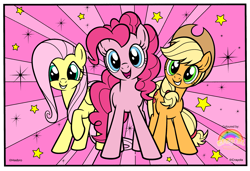 Size: 3161x2166 | Tagged: safe, artist:efegirl4, derpibooru import, applejack, fluttershy, pinkie pie, earth pony, pegasus, g4, colored, coloring page, female, pink