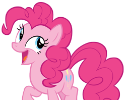 Size: 9907x7827 | Tagged: safe, artist:andoanimalia, derpibooru import, pinkie pie, earth pony, pony, g4, not asking for trouble, cute, diapinkes, female, mare, open mouth, pinkie pie is best facemaker, simple background, solo, transparent background, vector