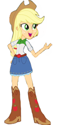 Size: 466x992 | Tagged: safe, derpibooru import, edit, edited screencap, editor:homersimpson1983, screencap, applejack, human, equestria girls, g4, background removed, female, human coloration, not a vector, pale skin, simple background, solo, transparent background