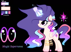 Size: 1281x939 | Tagged: safe, artist:mythicalsentrymlp, derpibooru import, oc, oc only, oc:magic supernova, alicorn, pony, g4, base used, black background, female, mare, offspring, parent:flash sentry, parent:twilight sparkle, parents:flashlight, simple background, solo