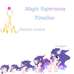 Size: 1378x1378 | Tagged: safe, artist:mythicalsentrymlp, derpibooru import, oc, oc only, oc:magic supernova, alicorn, pony, g4, age progression, baby, baby pony, base used, female, filly, foal, mare, offspring, older, parent:flash sentry, parent:twilight sparkle, parents:flashlight, simple background, solo, teenager, white background