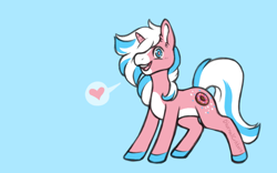 Size: 800x500 | Tagged: safe, artist:diurnalcritters, derpibooru import, oc, oc only, oc:donut sprinkle, pony, unicorn, blue background, male, simple background, solo, stallion