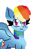 Size: 200x200 | Tagged: safe, artist:catkittgirlmeows, derpibooru import, rainbow dash, pegasus, g4, female, pixel art, simple background, solo, white background