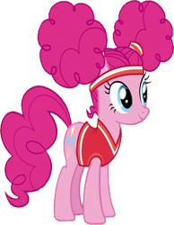 Size: 559x720 | Tagged: safe, derpibooru import, edit, edited screencap, editor:homersimpson1983, screencap, pinkie pie, earth pony, pony, g4, background removed, clothes, female, not a vector, simple background, solo, sports outfit, transparent background