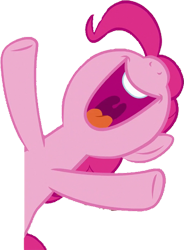 Size: 529x720 | Tagged: safe, derpibooru import, edit, edited screencap, editor:homersimpson1983, screencap, pinkie pie, earth pony, pony, g4, background removed, female, happy, mare, not a vector, open mouth, simple background, solo, transparent background, uvula, volumetric mouth
