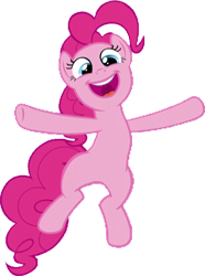 Size: 1871x2520 | Tagged: safe, derpibooru import, edit, edited screencap, editor:homersimpson1983, screencap, pinkie pie, earth pony, g4, background removed, belly, female, happy, leaping, needs more jpeg, not a vector, open mouth, pixelated, simple background, solo, transparent background, uvula