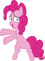 Size: 1866x2520 | Tagged: safe, derpibooru import, edit, edited screencap, editor:homersimpson1983, screencap, pinkie pie, earth pony, pony, g4, background removed, bipedal, female, not a vector, simple background, solo, transparent background
