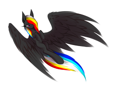 Size: 2000x1500 | Tagged: safe, artist:darky_wings, derpibooru import, oc, oc only, oc:darky wings, pegasus, pony, 2024 community collab, derpibooru community collaboration, female, minimalist, simple background, solo, transparent background