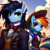 Size: 1024x1024 | Tagged: safe, ai content, derpibooru import, generator:bing image creator, machine learning generated, rainbow dash, soarin', anthro, g4, alternate hairstyle, bowtie, clothes, cloud, female, frock coat, hat, jacket, male, prompter:*rainbow dash*, rock, shipping, shirt, sky, soarindash, sombrero, straight, tuxedo, tuxedo's breastplate, vest, waistcoat, wild west