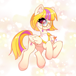 Size: 1800x1800 | Tagged: safe, artist:inowiseei, derpibooru import, oc, oc only, pegasus, pony, female, glasses, mare, solo