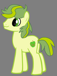 Size: 1172x1560 | Tagged: safe, artist:star polaris and friends, derpibooru exclusive, derpibooru import, earth pony, pony, g4, apple bud, base used, budbetes, butt, butt tail, cute, green eyes, male, older apple bud, plot, smiling, solo, stallion, standing