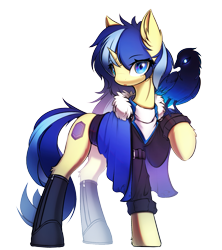 Size: 1193x1343 | Tagged: safe, artist:fnb, derpibooru import, oc, oc only, oc:f.n.b, bird, unicorn, 2024 community collab, derpibooru community collaboration, looking at you, simple background, solo, transparent background